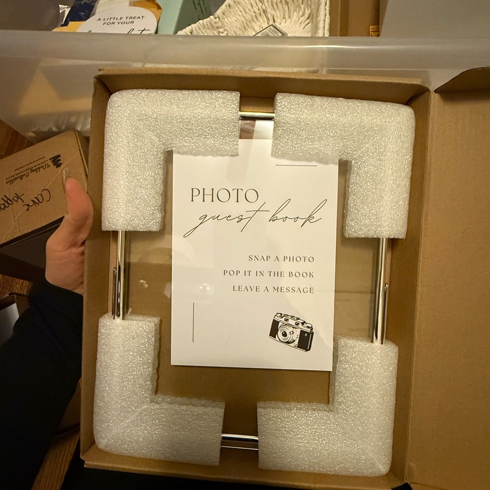 Elegant Silver Photo Guest Book